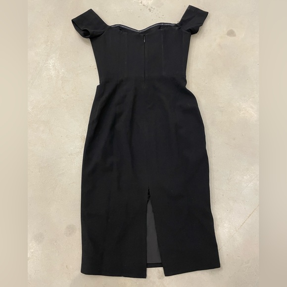 Dress The Population Bailey Off The Shoulder Dress Womens Small Black Boning - Picture 4 of 16